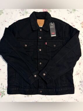 Levi's Black Sherpa Denim Jacket